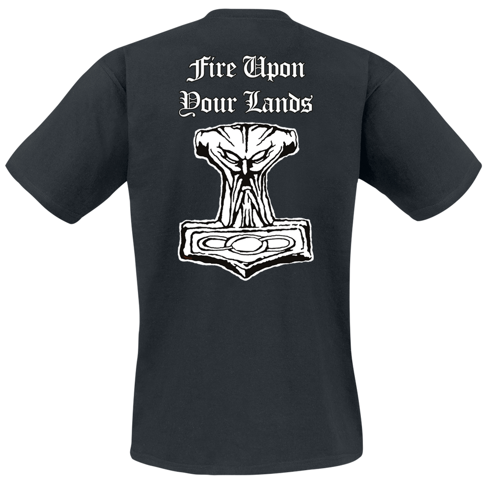 T-Shirt Manches courtes  de Unleashed - Fire Upon Your Lands - S à M - pour Homme - noir - Unleashed - View 2