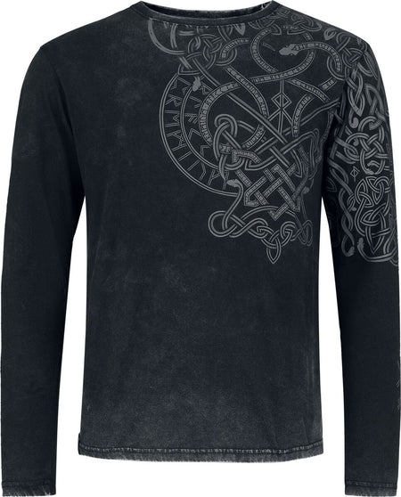 T-shirt manches longues  de Black Premium by EMP - Celtic Snake - S à XXL - pour Homme - noir - Black Premium by EMP
