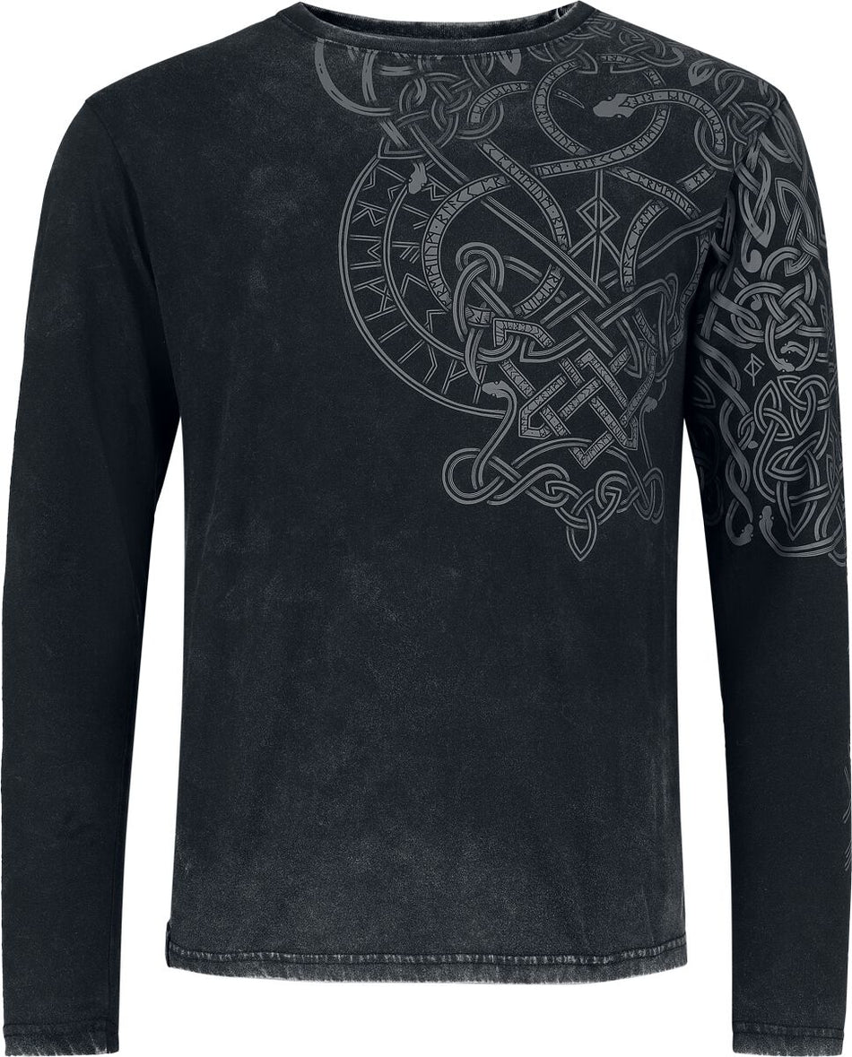 T-shirt manches longues  de Black Premium by EMP - Celtic Snake - S à XXL - pour Homme - noir - Black Premium by EMP
