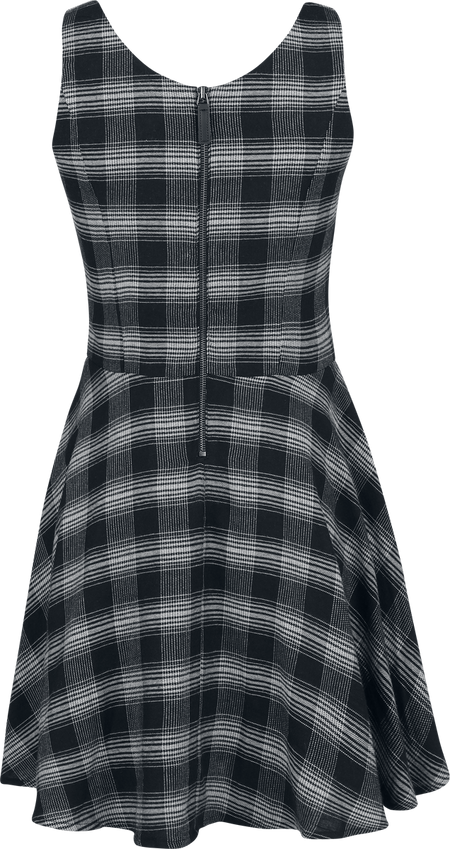 Robe courte  de Black Premium by EMP - Pagan Roots Checked Dress - S à XXL - pour Femme - noir - Black Premium by EMP - View 2