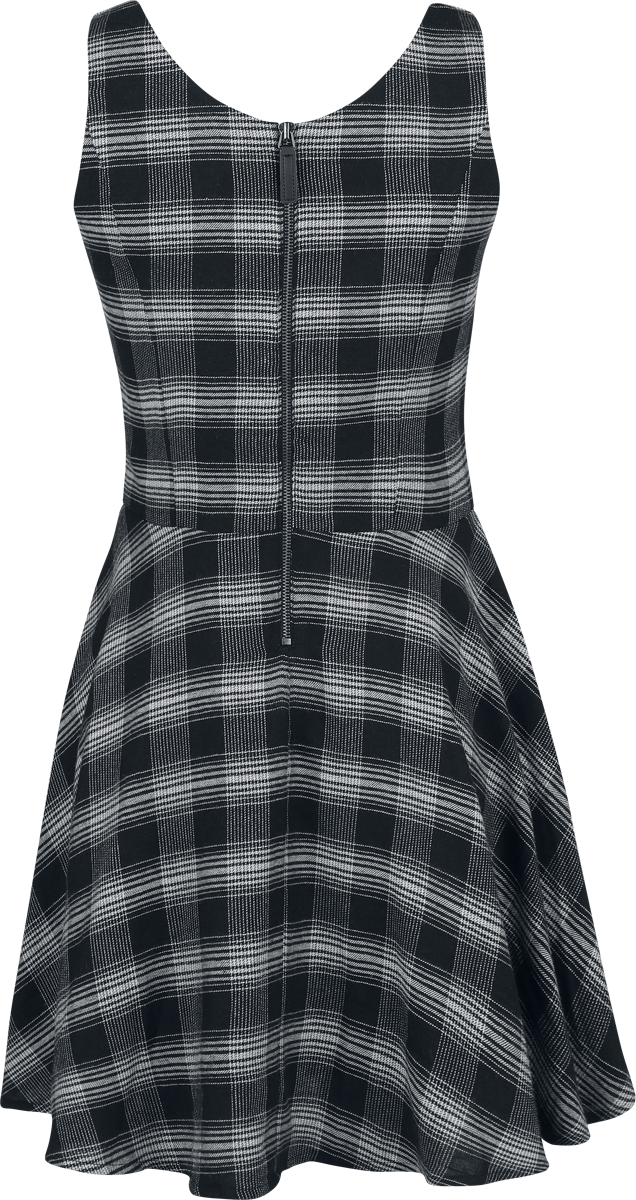Robe courte  de Black Premium by EMP - Pagan Roots Checked Dress - S à XXL - pour Femme - noir - Black Premium by EMP - View 2