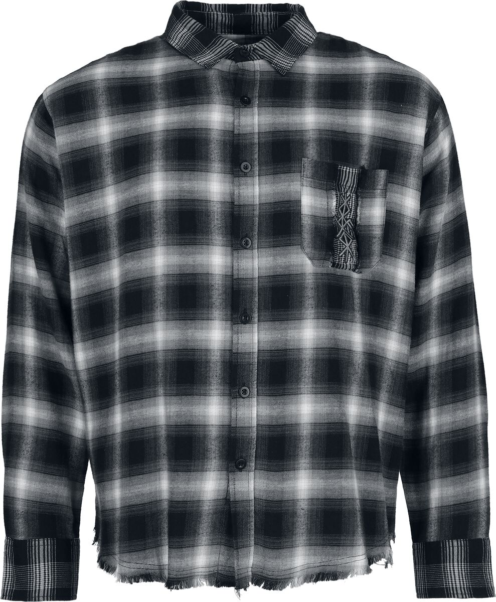 Chemise en flanelle  de Black Premium by EMP - Pagan Roots - T-Shirt Oversize - S à XXL - pour Homme - noir - Black Premium by EMP