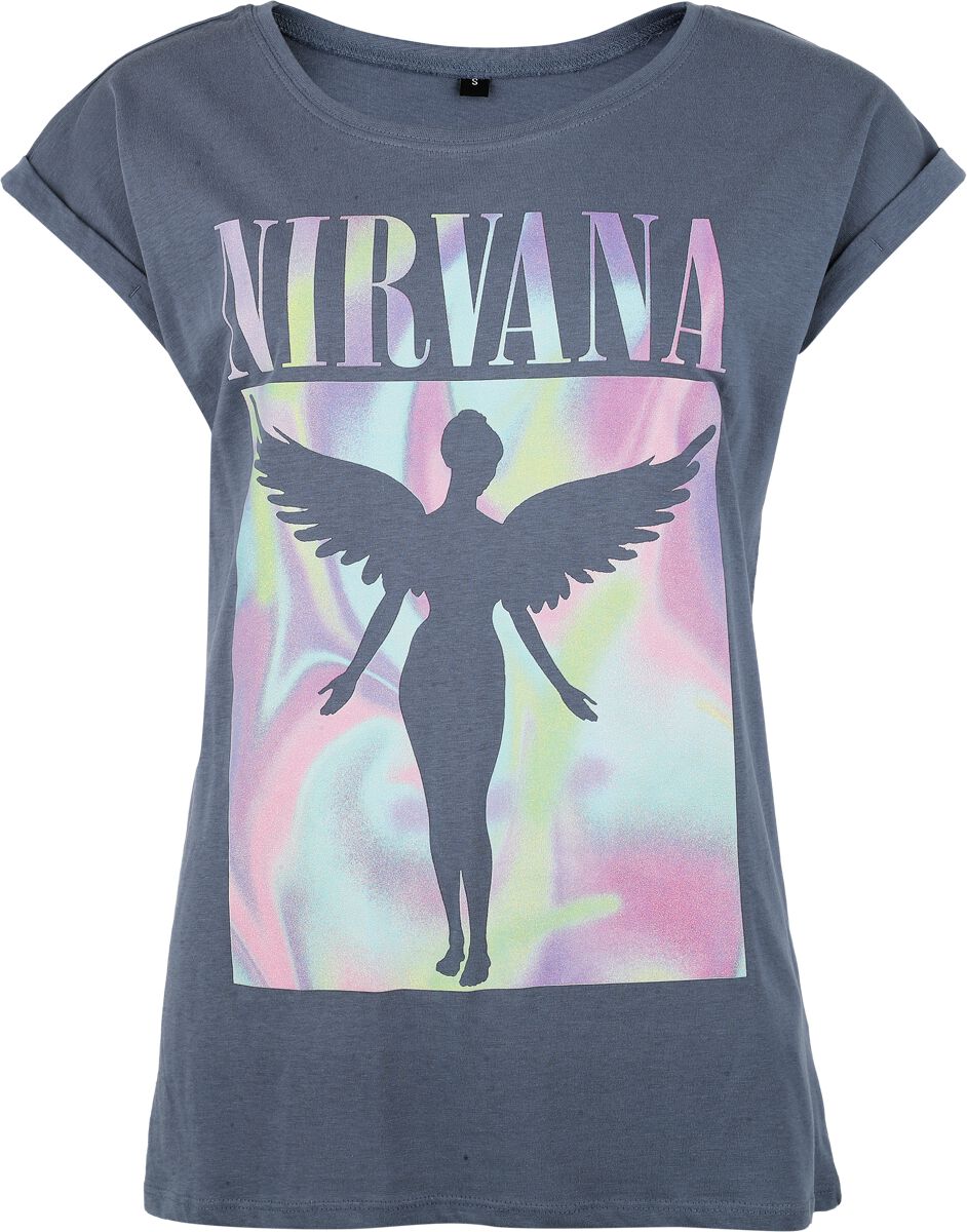 T-Shirt Manches courtes  de Nirvana - In Utero Crystals - S à XXL - pour Femme - bleu - Nirvana
