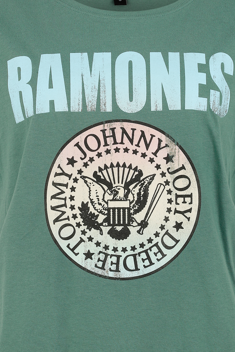 T-Shirt Manches courtes  de Ramones - Coloured Crest Crystal - S à XXL - pour Femme - vert - Ramones - View 2