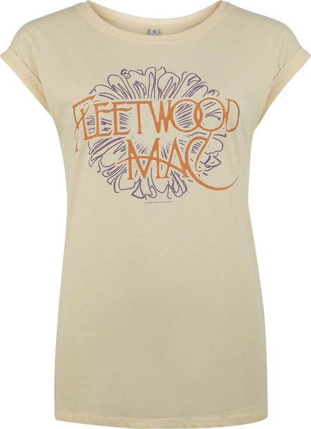 T-Shirt Manches courtes  de Fleetwood Mac - Flower Logo - S à XXL - pour Femme - sable - Fleetwood Mac