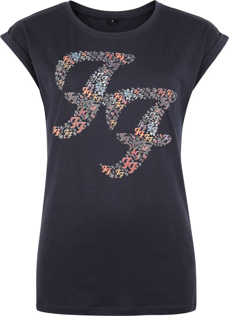 T-Shirt Manches courtes  de Foo Fighters - Logo Crystals - S à XXL - pour Femme - marine - Foo Fighters