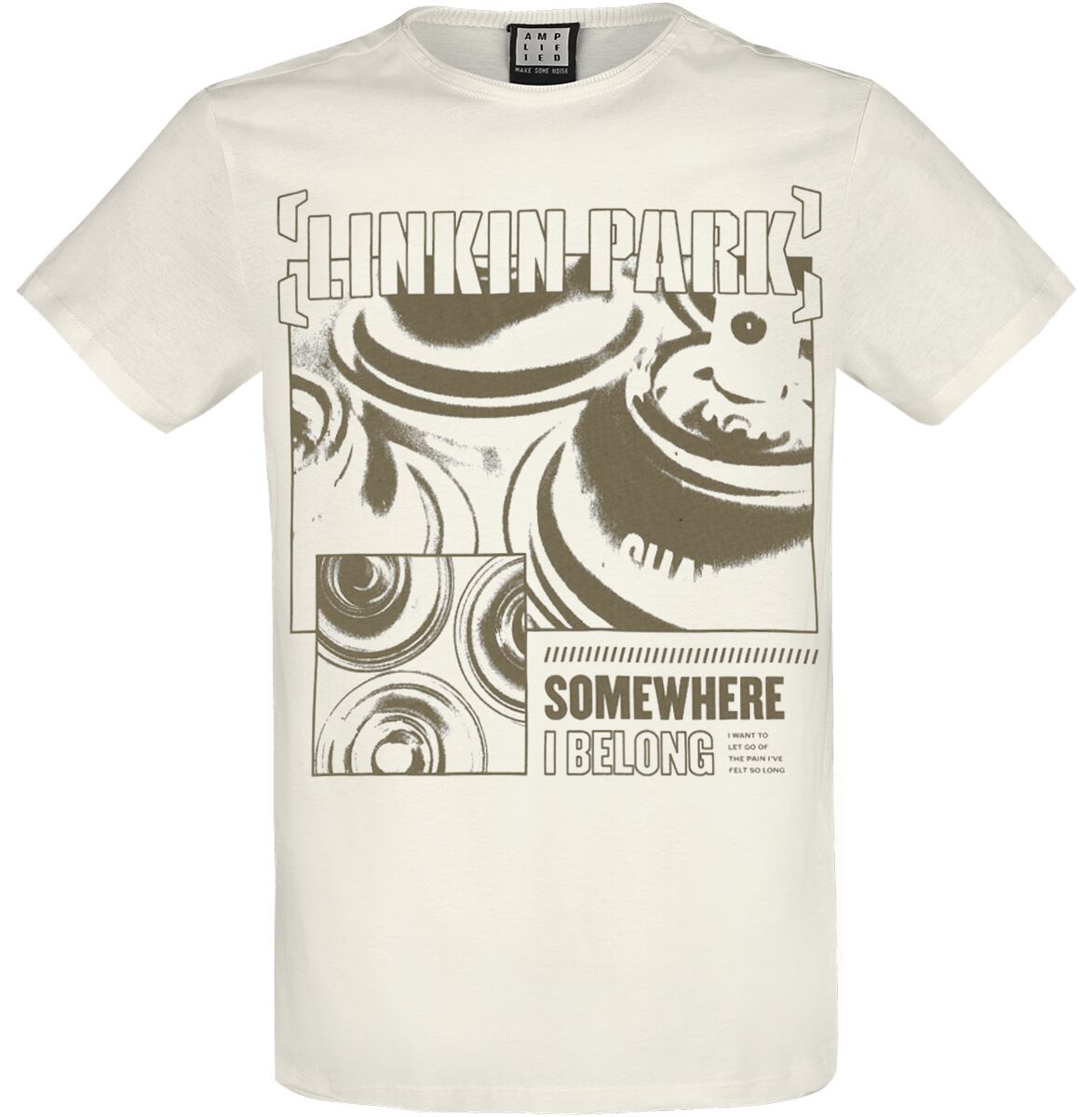 T-Shirt Manches courtes  de Linkin Park - Amplified Collection - Somewhere I Belong - XS à XXL - pour Homme - blanc cassé - Linkin Park