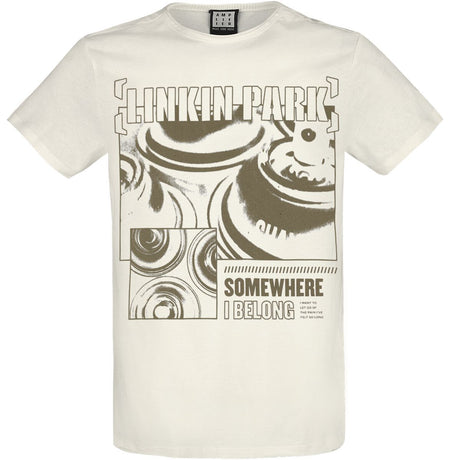 T-Shirt Manches courtes  de Linkin Park - Amplified Collection - Somewhere I Belong - XS à XXL - pour Homme - blanc cassé - Linkin Park