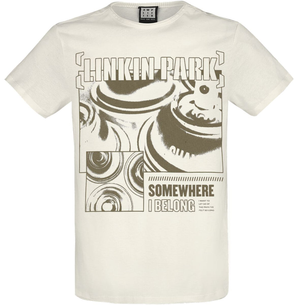 T-Shirt Manches courtes  de Linkin Park - Amplified Collection - Somewhere I Belong - XS à XXL - pour Homme - blanc cassé - Linkin Park
