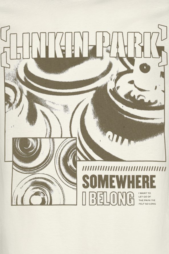 T-Shirt Manches courtes  de Linkin Park - Amplified Collection - Somewhere I Belong - XS à XXL - pour Homme - blanc cassé - Linkin Park - View 2