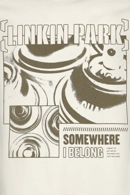 T-Shirt Manches courtes  de Linkin Park - Amplified Collection - Somewhere I Belong - XS à XXL - pour Homme - blanc cassé - Linkin Park - View 2