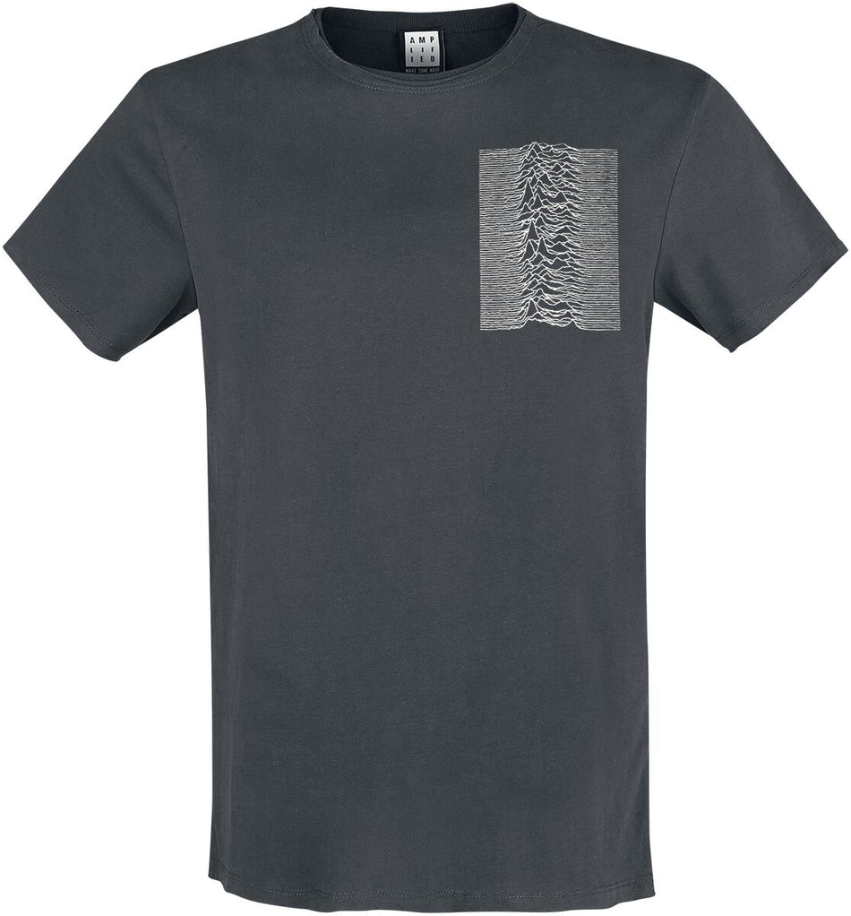 T-Shirt Manches courtes  de Joy Division - Amplified Collection - Pulsar Pocket Tracklist - XS à XXL - pour Homme - anthracite - Joy Division