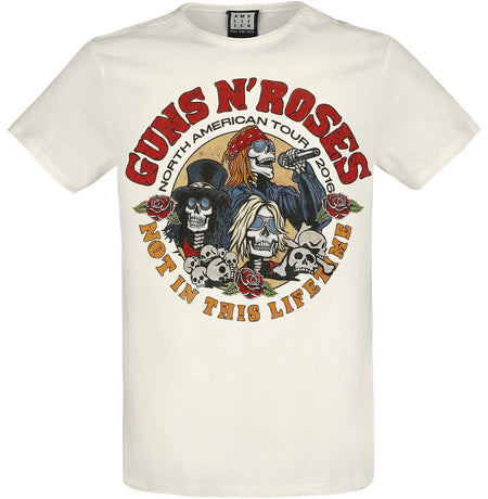 T-Shirt Manches courtes  de Guns N' Roses - Amplified Collection - North American Tour - XS à 3XL - pour Homme - blanc cassé - Guns N' Roses