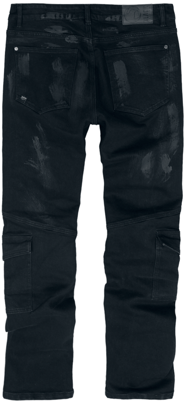 Jean  de Black Premium by EMP - Essential - Cargo Slim avec Laçages - W30L32 à W34L34 - pour Homme - noir - Black Premium by EMP - View 2