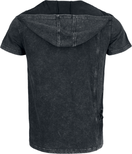 T-Shirt Manches courtes  de Black Premium by EMP - Essential - T-Shirt à Capuche avec Laçage - S à XXL - pour Homme - noir - Black Premium by EMP - View 2