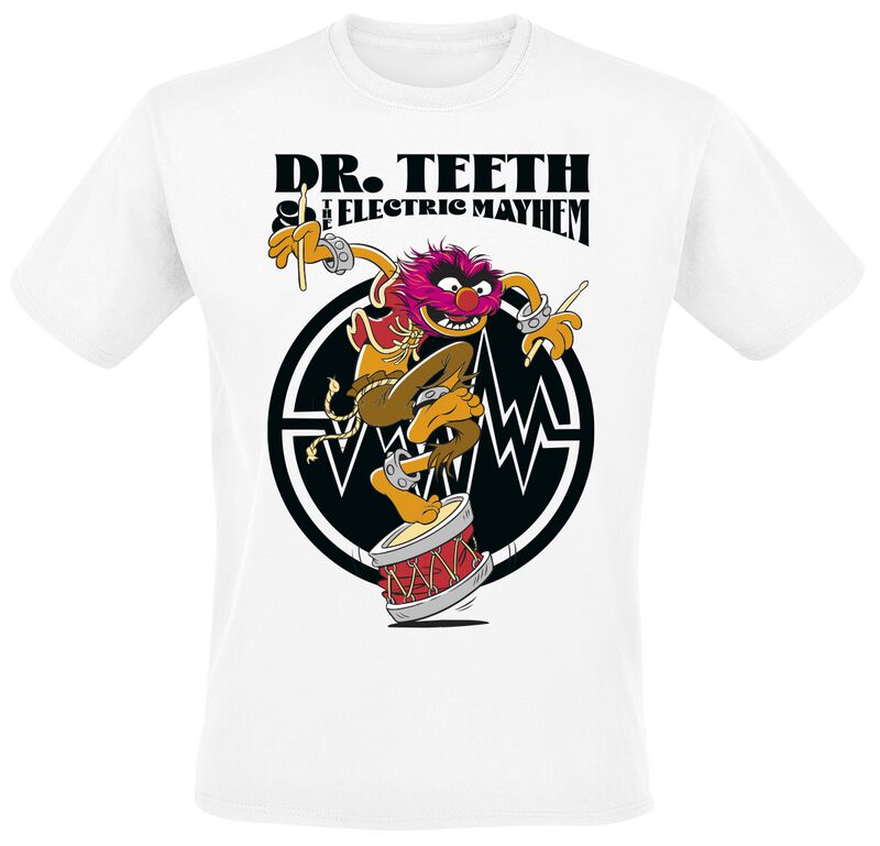 T-Shirt Manches courtes  de Le Muppet Show - Animal - S à 3XL - pour Homme - blanc - Le Muppet Show