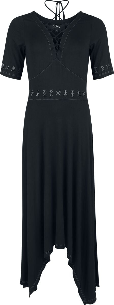 Robe longue  de Black Premium by EMP - Pagan Roots - Robe Asymétrique avec Laçage - S à XXL - pour Femme - noir - Black Premium by EMP