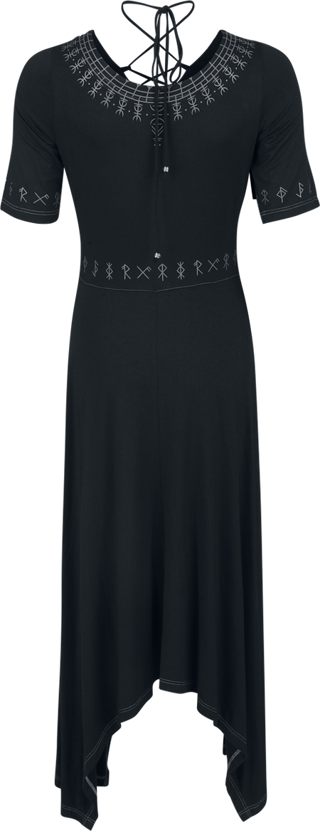 Robe longue  de Black Premium by EMP - Pagan Roots - Robe Asymétrique avec Laçage - S à XXL - pour Femme - noir - Black Premium by EMP - View 2