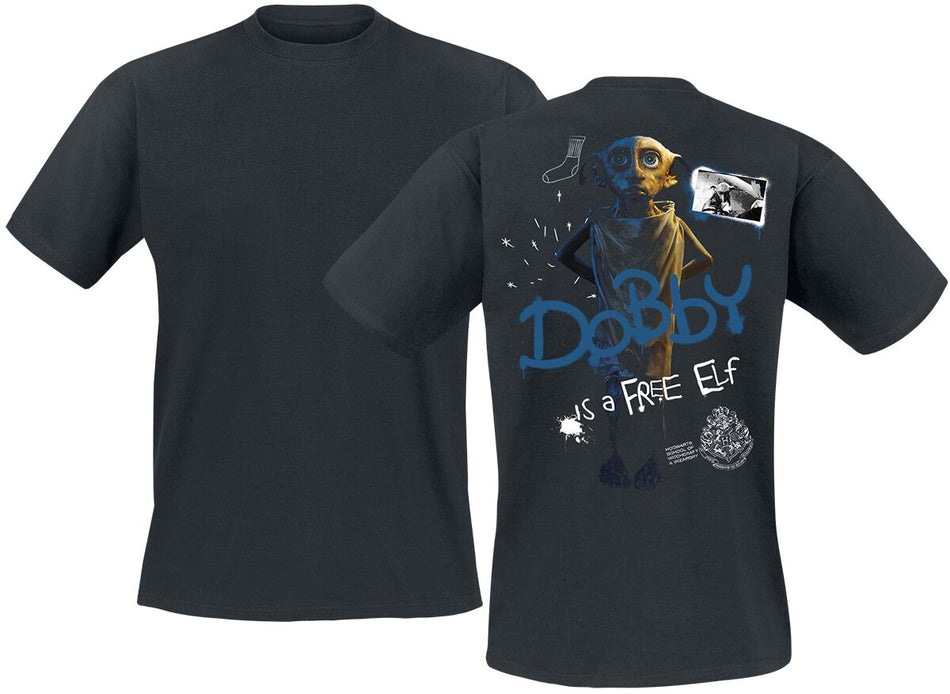 T-Shirt Manches courtes  de Harry Potter - Harry Potter Dobby Is A Free Elf - S à 3XL - pour Homme - noir - Harry Potter