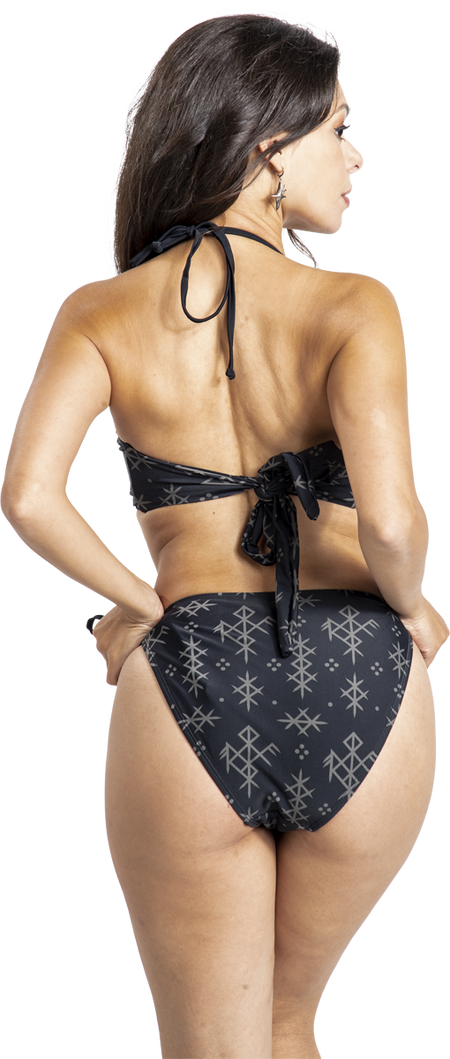 Bas de bikini  de Black Premium by EMP - Pagan Roots - Bas de Bikini avec Anneaux en Métal - L à XL - pour Femme - noir - Black Premium by EMP - View 2