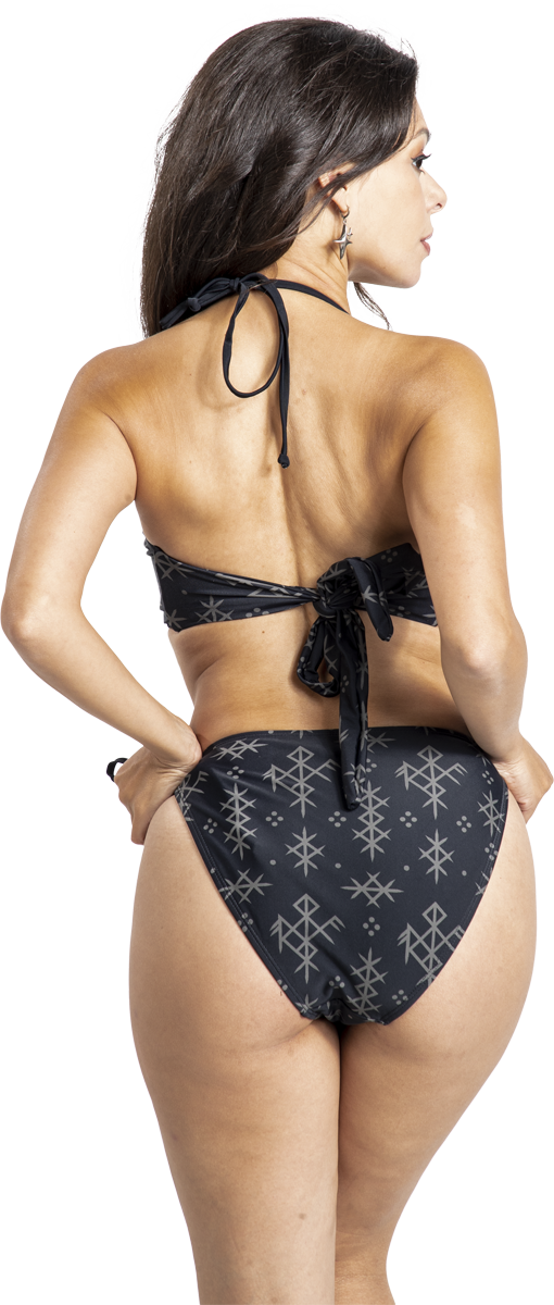 Bas de bikini  de Black Premium by EMP - Pagan Roots - Bas de Bikini avec Anneaux en Métal - L à XL - pour Femme - noir - Black Premium by EMP - View 2