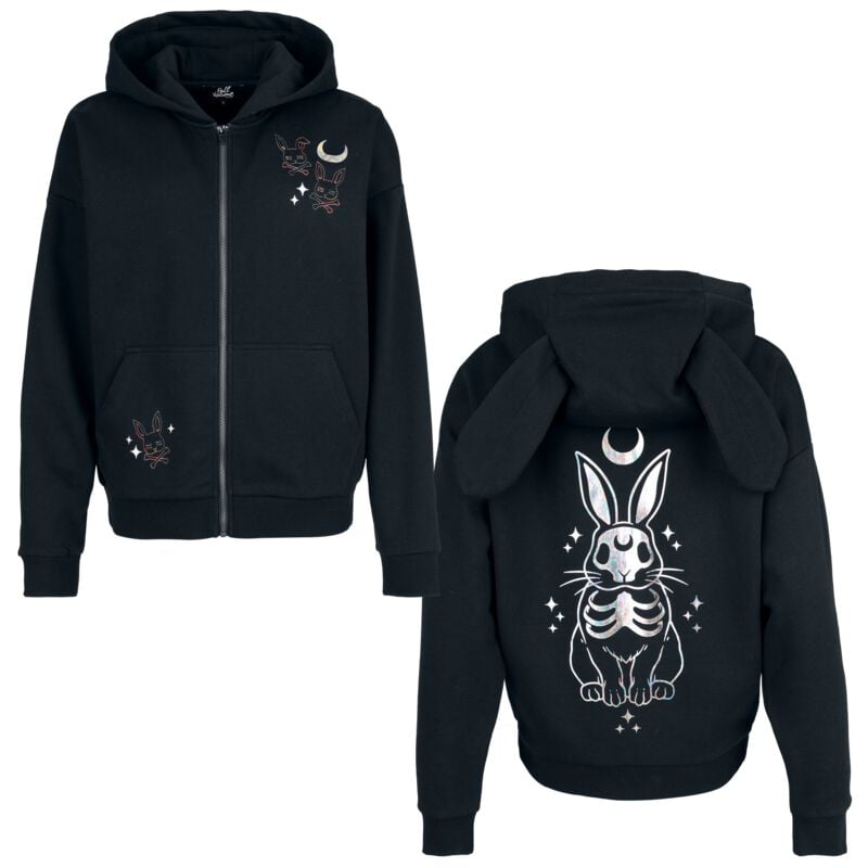 Sweat-shirt zippé à capuche  de Full Volume by EMP - Cute Morbid - S à XXL - pour Femme - noir - Full Volume by EMP