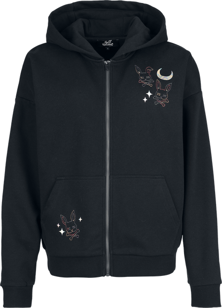 Sweat-shirt zippé à capuche  de Full Volume by EMP - Cute Morbid - S à XXL - pour Femme - noir - Full Volume by EMP - View 2