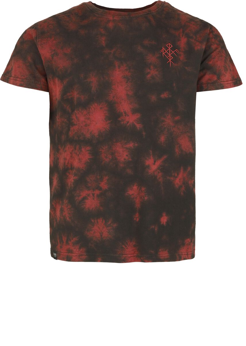 T-Shirt Manches courtes  de Black Premium by EMP - Pagan Roots - T-Shirt Délavé - S à XXL - pour Homme - noir/rouge - Black Premium by EMP