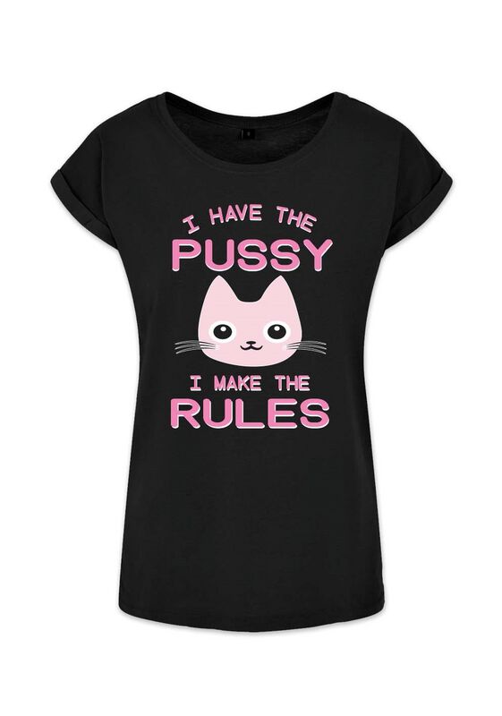 T-Shirt Manches courtes Fun de Tierisch - I Have The Pussy - S à XL - pour Femme - noir - Tierisch