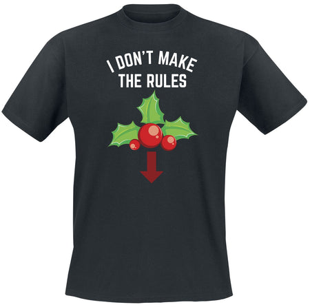 T-Shirt Manches courtes Fun de Slogans - I Don´t Make The Rules - M à 3XL - pour Homme - noir - Slogans