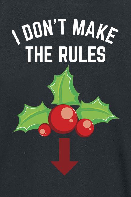 T-Shirt Manches courtes Fun de Slogans - I Don´t Make The Rules - M à 3XL - pour Homme - noir - Slogans - View 2