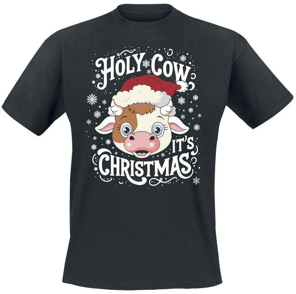T-Shirt Manches courtes Fun de Tierisch - Holy Cow - M à 3XL - pour Homme - noir - Tierisch