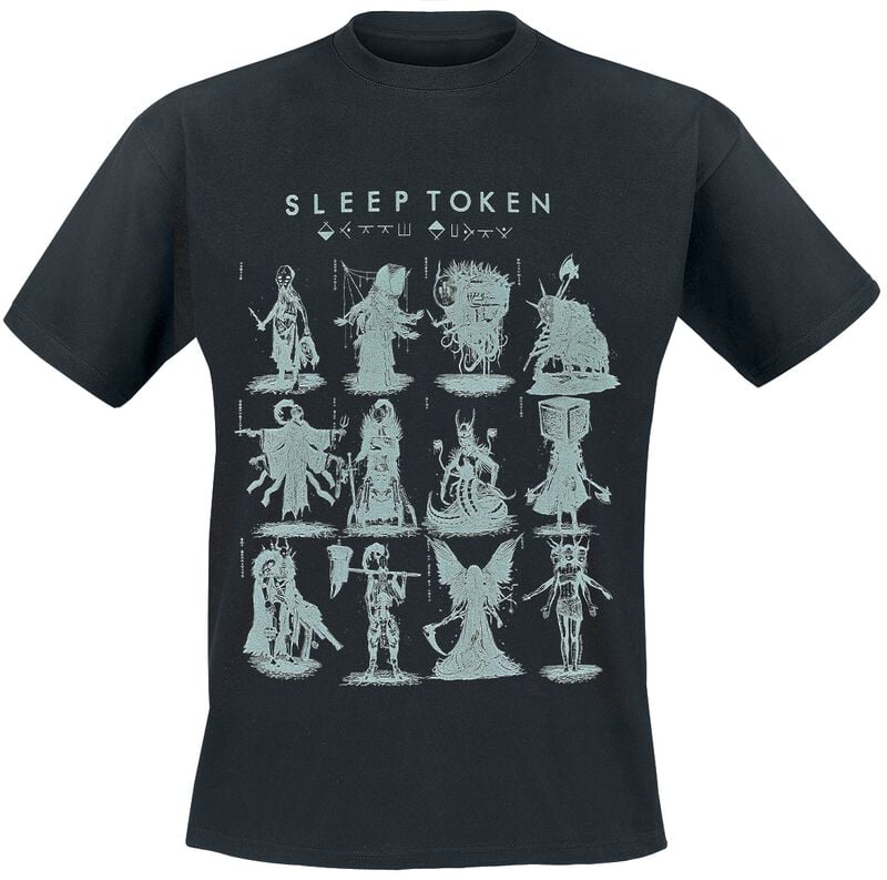T-Shirt Manches courtes  de Sleep Token - Grid 2 - S à 5XL - pour Homme - noir - Sleep Token