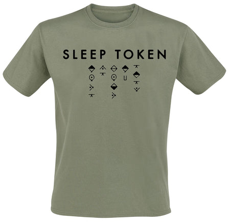 T-Shirt Manches courtes  de Sleep Token - Alphabet 2 - S à 4XL - pour Homme - vert - Sleep Token