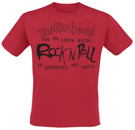 T-Shirt Manches courtes  de Motörhead - 50 In Love With Rock N Roll - S à 4XL - pour Homme - rouge - Motörhead