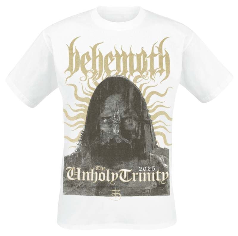 T-Shirt Manches courtes  de Behemoth - Trinity - The Unholy Trinity Tour 2025 - S à XXL - pour Homme - blanc - Behemoth