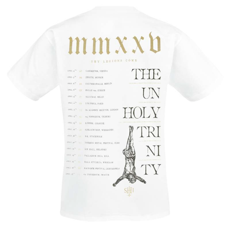 T-Shirt Manches courtes  de Behemoth - Trinity - The Unholy Trinity Tour 2025 - S à XXL - pour Homme - blanc - Behemoth - View 2
