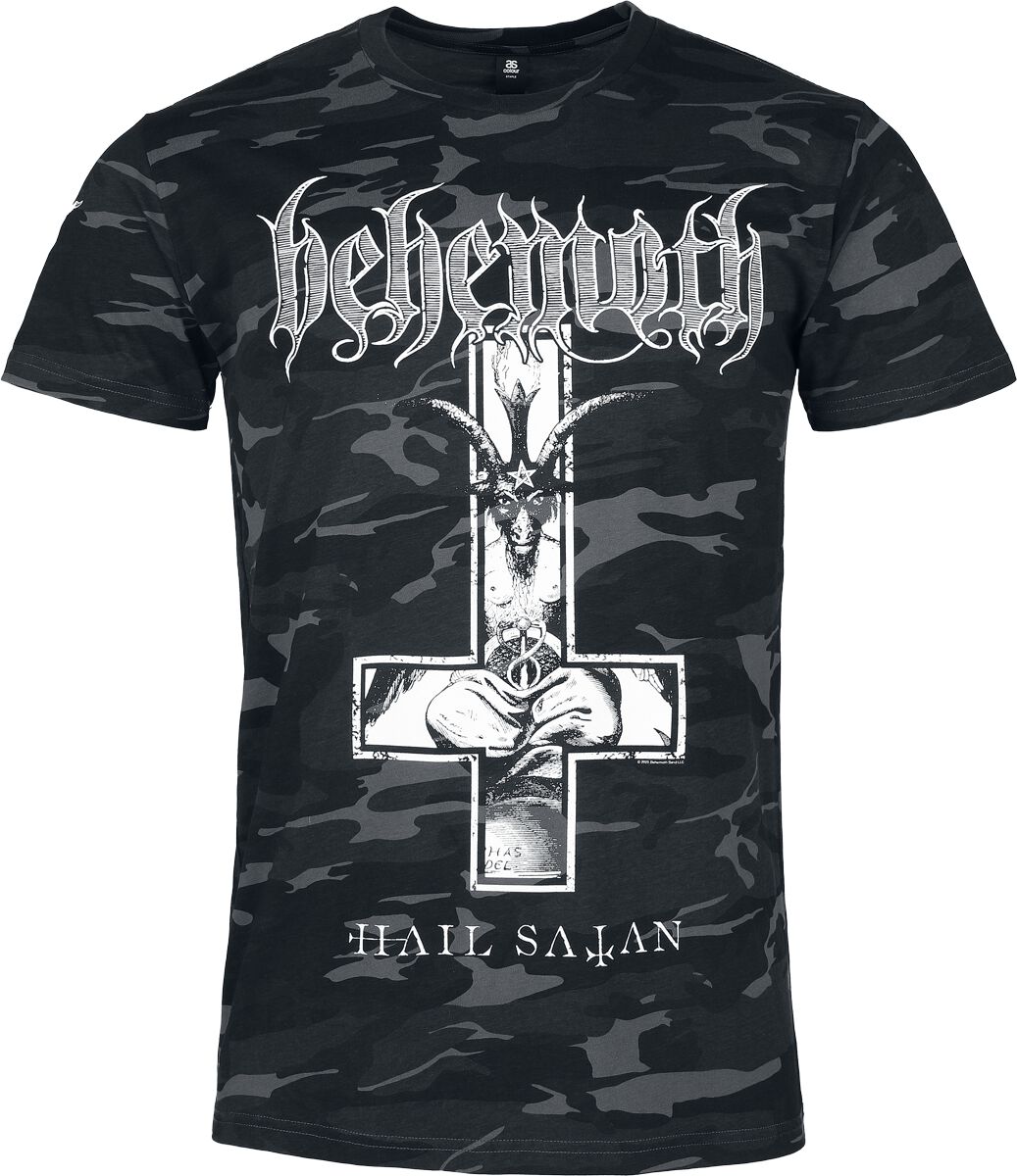 T-Shirt Manches courtes  de Behemoth - Hail Satan - The Unholy Trinity Tour 2025 - M à XXL - pour Homme - camouflage noir - Behemoth