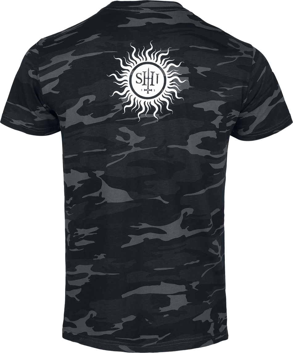 T-Shirt Manches courtes  de Behemoth - Hail Satan - The Unholy Trinity Tour 2025 - M à XXL - pour Homme - camouflage noir - Behemoth - View 2