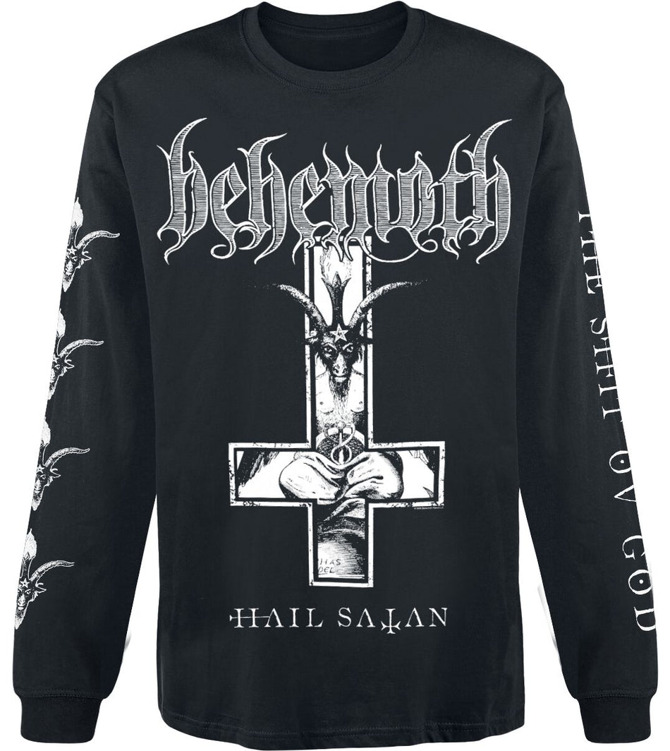 T-shirt manches longues de Behemoth - Hail Satan - The Unholy Trinity Tour 2025 - S à M - pour Homme - noir - Behemoth