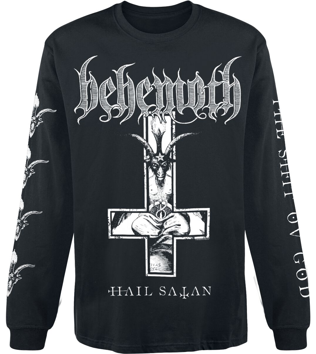 T-shirt manches longues  de Behemoth - Hail Satan - The Unholy Trinity Tour 2025 - S à M - pour Homme - noir - Behemoth