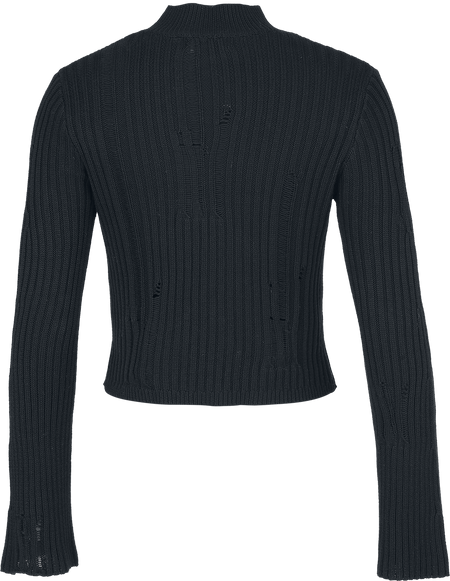 Pull tricoté Gothic de Gothicana by EMP - Corporate Goth - S à XXL - pour Femme - noir - Gothicana by EMP - View 2