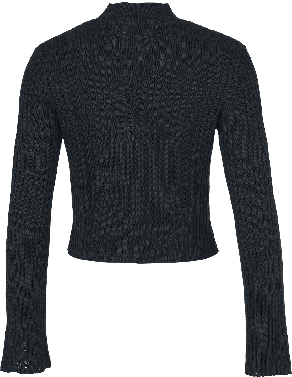 Pull tricoté Gothic de Gothicana by EMP - Corporate Goth - S à XXL - pour Femme - noir - Gothicana by EMP - View 2