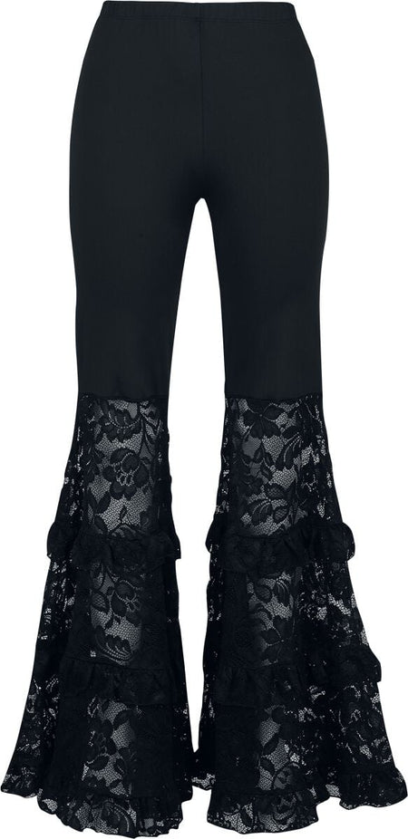 Pantalon en toile Gothic de Gothicana by EMP - Dark Romance - S à XXL - pour Femme - noir - Gothicana by EMP