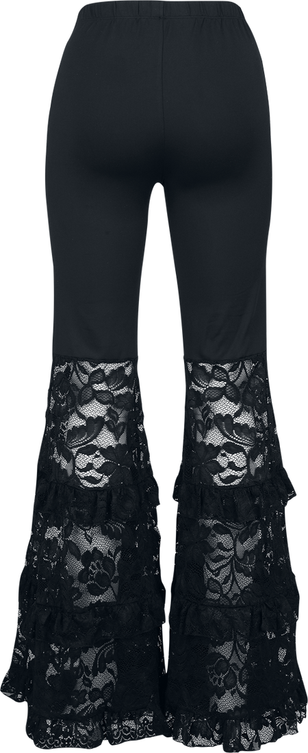 Pantalon en toile Gothic de Gothicana by EMP - Dark Romance - S à XXL - pour Femme - noir - Gothicana by EMP - View 2