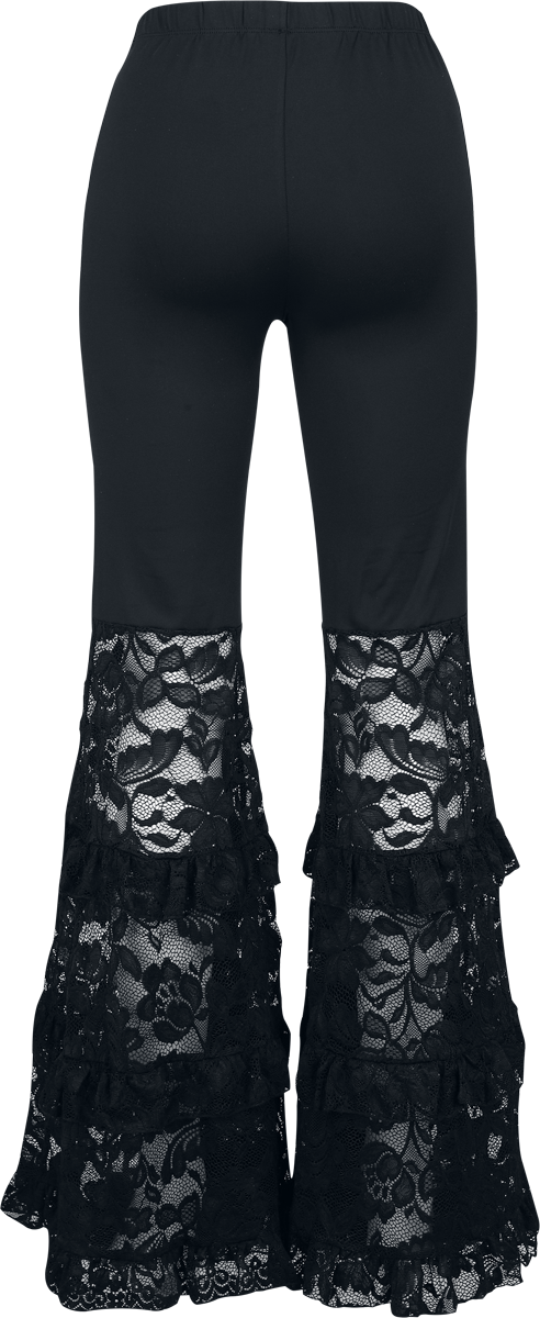 Pantalon en toile Gothic de Gothicana by EMP - Dark Romance - S à XXL - pour Femme - noir - Gothicana by EMP - View 2