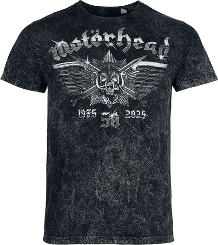 T-Shirt Manches courtes  de Motörhead - Wings - S à M - pour Homme - anthracite - Motörhead