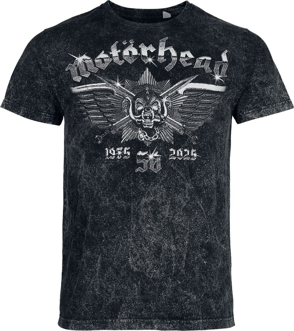 T-Shirt Manches courtes  de Motörhead - Wings - S à M - pour Homme - anthracite - Motörhead