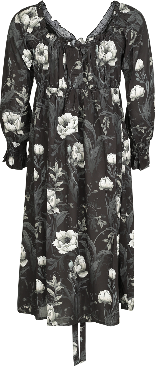 Robe mi-longue Gothic de Killstar - Nocturne Nights - Ivory'S Chorus - Robe Mi-Longue - XS à 4XL - pour Femme - noir - Killstar - View 2