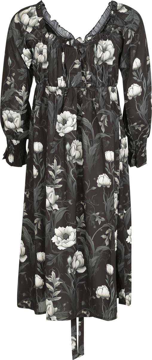 Robe mi-longue Gothic de Killstar - Nocturne Nights - Ivory'S Chorus - Robe Mi-Longue - XS à 4XL - pour Femme - noir - Killstar - View 2